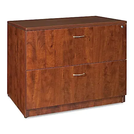 Lorell® Essentials 36″W x 22″D Lateral 2-Drawer File Cabinet, Cherry