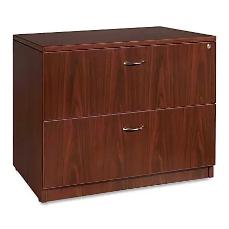 Lorell® Essentials 36″W x 22″D Lateral 2-Drawer File Cabinet, Mahogany