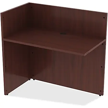 Lorell® Essentials 42″W Reception Computer Desk Return, Mahogany