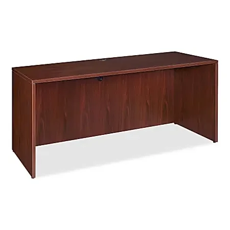 Lorell® Essentials 72″W Credenza Shell Computer Desk, Mahogany