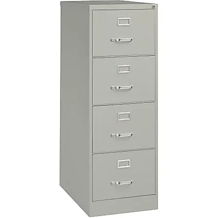 Lorell® Fortress 26-1/2″D Vertical 4-Drawer Legal-Size File Cabinet, Light Gray