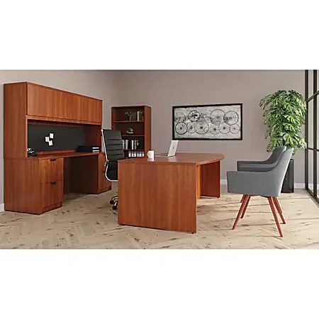 Lorell® Prominence 2.0 48″H 4-Shelf Bookcase, Gray Elm