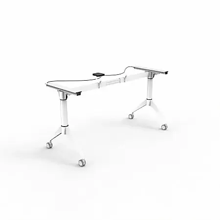 Lorell Training Table Base, White Folding Base, 2 Legs, 29.50″H, Assembly Required
