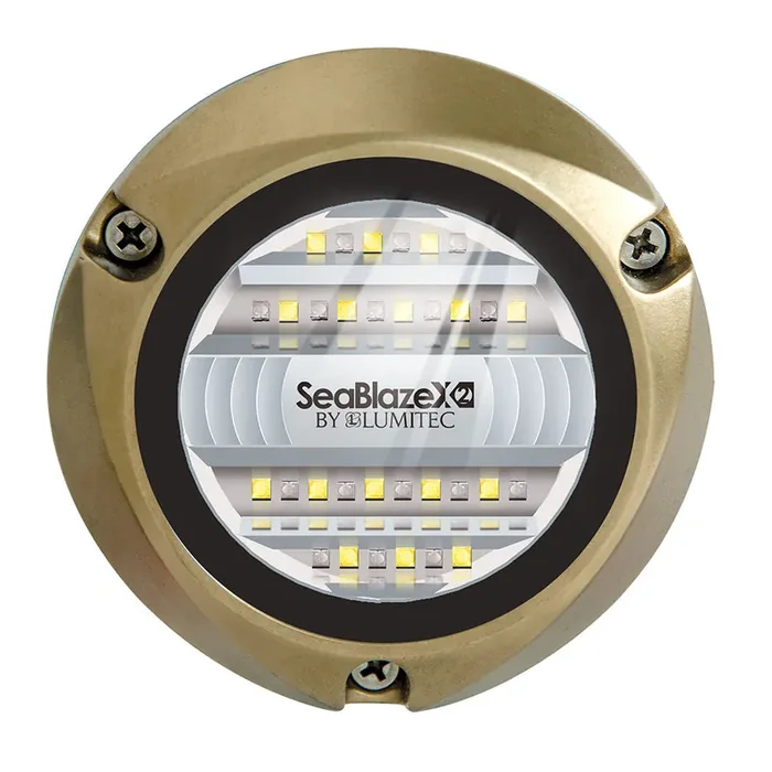 Lumitec SeaBlazeX2 LED Underwater Light – Dual Color – White/Blue