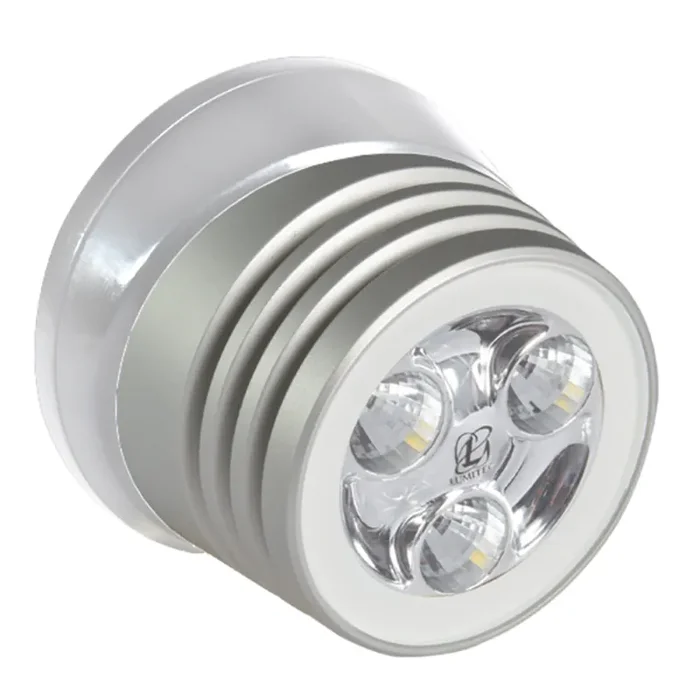 Lumitec Zephyr LED Spreader/Deck Light – Brushed White Base – White Non-Dimming