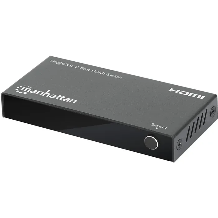 Manhattan 8K@60Hz 2-Port HDMI Switch – 7680 x 4320 – 8K – 1080p2 x 1 – Display – 1 x HDMI