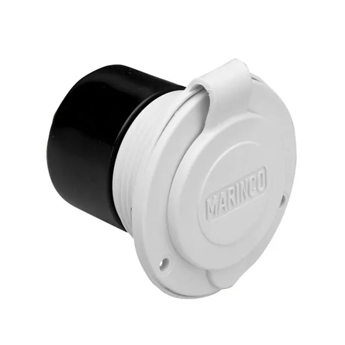 Marinco 15A 125V On-Board Charger Inlet – Front Mount – White