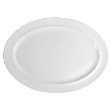 Martha Stewart Classic Fine Ceramic Oval Platter, 15-1/2″, White