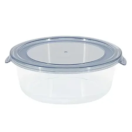 Martha Stewart Everyday Round Glass Storage Container, 32 Oz, Gray