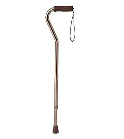 Medline Adjustable Aluminum Offset-Handle Cane, 29″ – 38″, Bronze