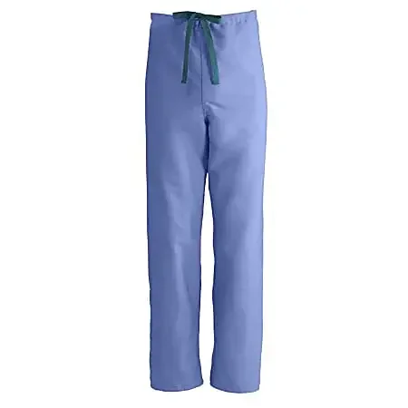 Medline ComfortEase™ Unisex Reversible Drawstring Pants, X-Small, Ceil Blue
