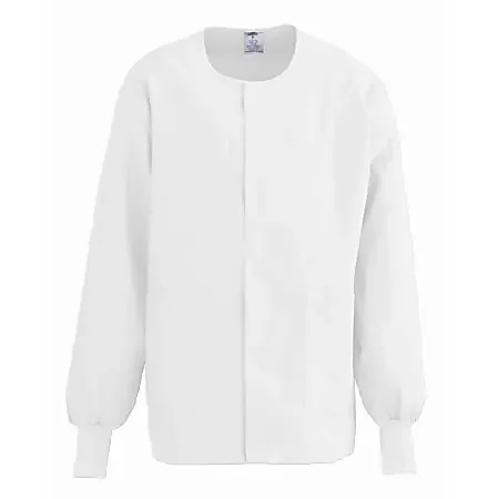 Medline ComfortEase™ Unisex Warm-Up Scrub Jacket, Medium, White