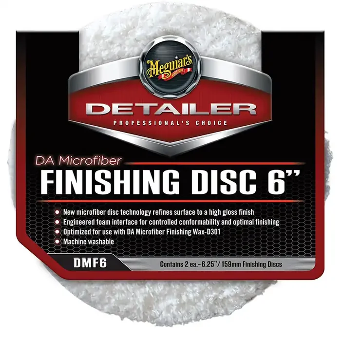 Meguiar‘s DA Microfiber Finishing Disc – 6″ – 2-Pack