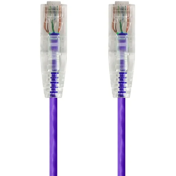 Monoprice SlimRun Cat6 28AWG UTP Ethernet Network Cable, 3ft Purple