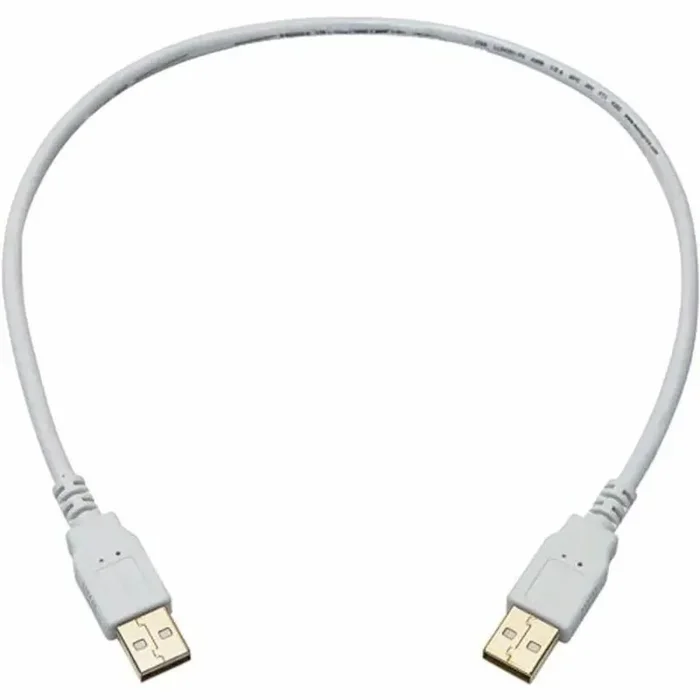 Monoprice USB-A to USB-A 2.0 Cable – 28/24AWG, Gold Plated, White, 1.5ft – 1.50 ft USB