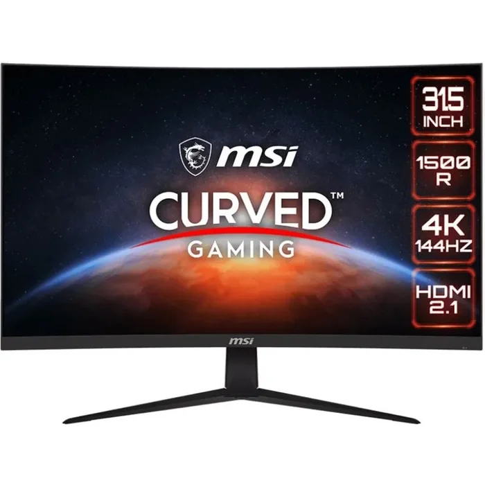 MSI G321CU 32″ Class 4K UHD Curved Screen Gaming LCD Monitor – 16 9 – 31.5″ Viewable –