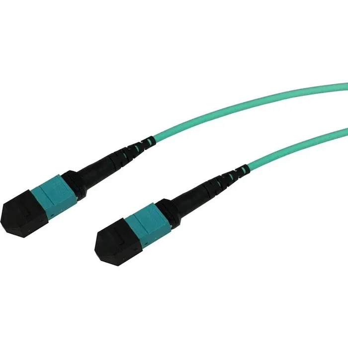 MTP?/MPO-Female to MTP?/MPO-Female Aqua Multimode OM4 50/125?m Cross-Over (Method B) 15 Meter Cable Assembly for 40G/100G QSFP+/QSFP28 Applications MTPF2XO-OM4-1.5M-ENC