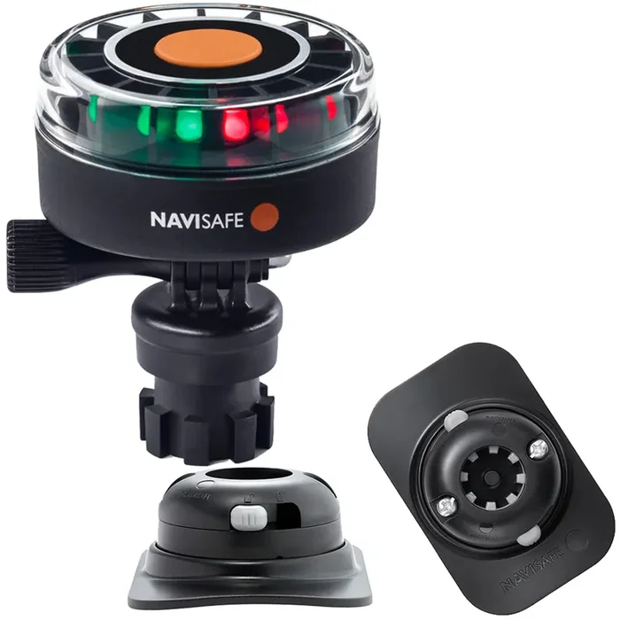 Navisafe Navilight 2NM Tricolor w/Navimount Base & RIB Mount – Black