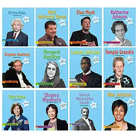 Norwood House Press STEM Superstars Books, Set Of 12 Books
