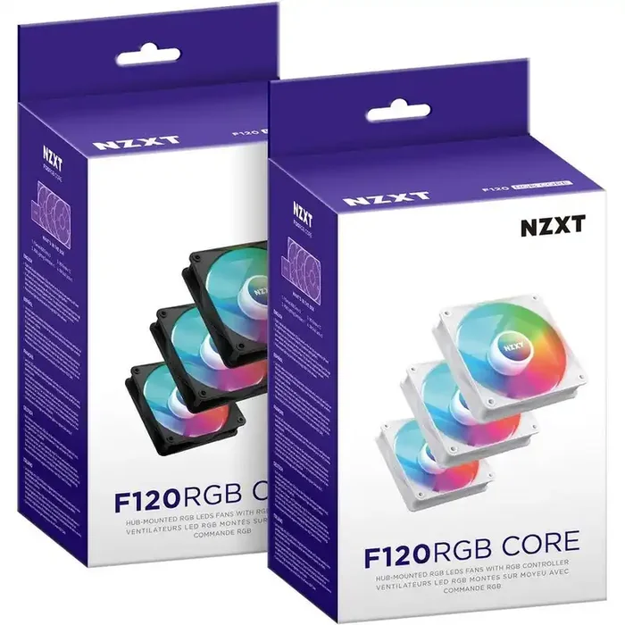 NZXT F120 RGB Core RF-C12TF-W1 Cooling Fan – 3 Pack