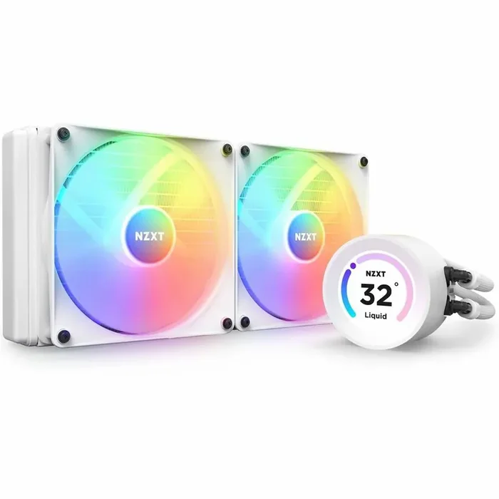 NZXT Kraken Elite 280 RGB RL-KR28E-W1 Cooling Fan/Radiator/Water Block/Pump – 1 Pack