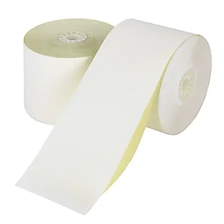 Office Depot® Brand 2-Ply Paper Rolls, 2 1/4″ x 100‘, Canary/White, Carton Of 50