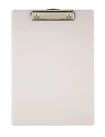 Office Depot® Brand Acrylic Clipboard, 9″ x 12-1/2″, White