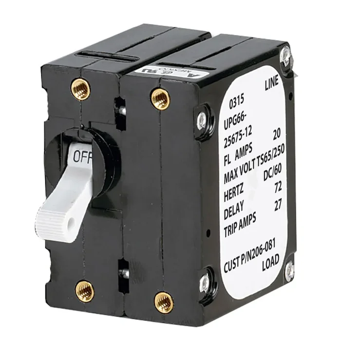 Paneltronics ‘A‘ Frame Magnetic Circuit Breaker – 25 Amps – Double Pole