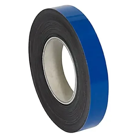Partners Brand Blue Warehouse Labels, LH127, Magnetic Rolls 1″ x 50‘, 1 Roll