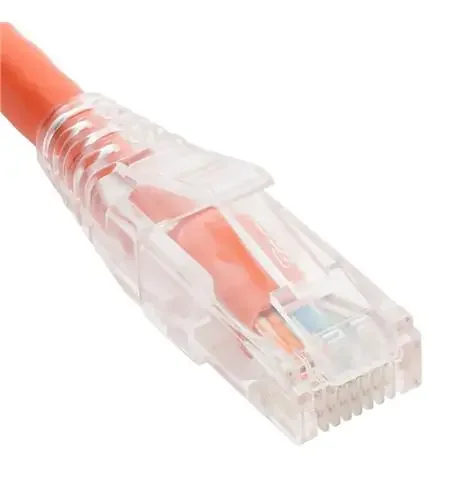 PATCH CORD CAT6 CLEAR BOOT 1‘ ORANGE ICC-ICPCST01OR