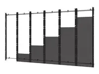 Peerless-AV SEAMLESS Kitted DS-LEDIWP-6X6 Wall Mount for LED Display, Video Wall – Black, Silver