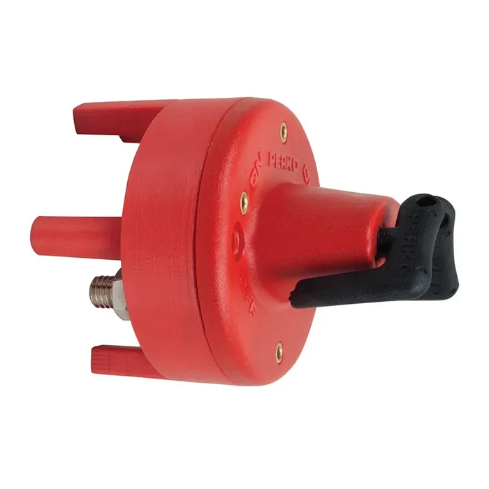 Perko Dual Battery Switch w/Mounting Ring & Legs – Bulkhead Mount