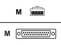Perle Iolan Rj45F To Db25M (Dte) Crossover Adapter