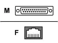 Perle Iolan Rj45F To Db25M Straight-Thru Adapter