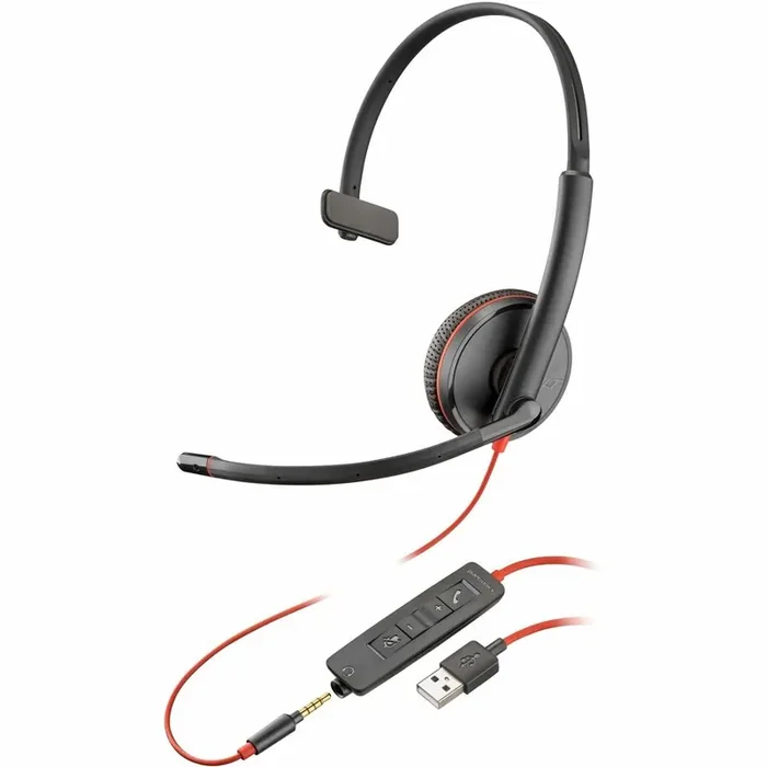 Poly Blackwire 3215 Monaural USB-A Headset TAA – Mono – USB Type A – Wired – 32 Ohm – 20 H