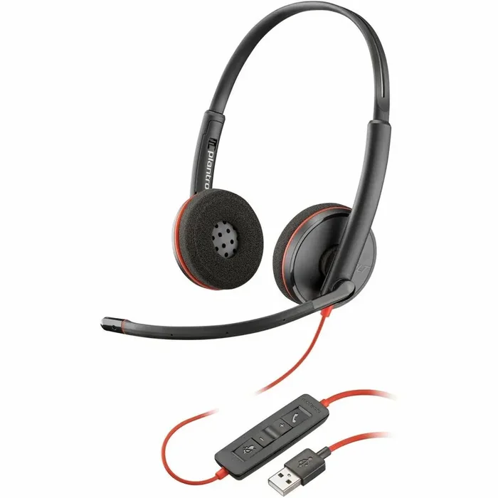 Poly Blackwire 3220 Stereo USB-A Headset TAA (Bulk) – Stereo – USB Type A – Wired – 32 Ohm