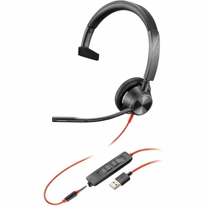 Poly Blackwire 3315 USB-A Headset TAA – Mono – Mini-phone (3.5mm) USB Type A – Wired – 32