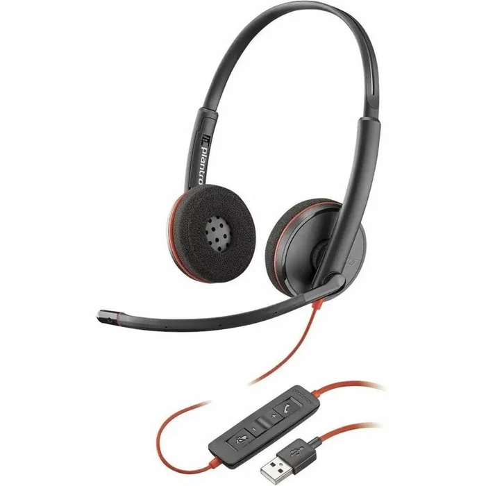 Poly Blackwire C3220 Headset – Stereo – USB Type A – Wired – 32 Ohm – On-ear – Binaural –