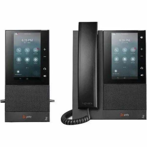 Poly CCX 505 IP Phone – Corded – Corded/Cordless – Wi-Fi – Desktop – Black – VoIP – 2 x