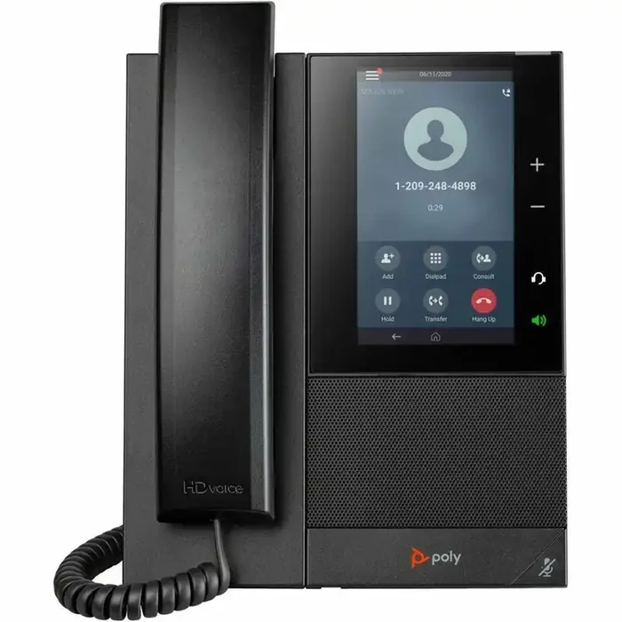 Poly CCX 505 IP Phone – Corded – Corded/Cordless – Wi-Fi, Bluetooth – Desktop, Wall