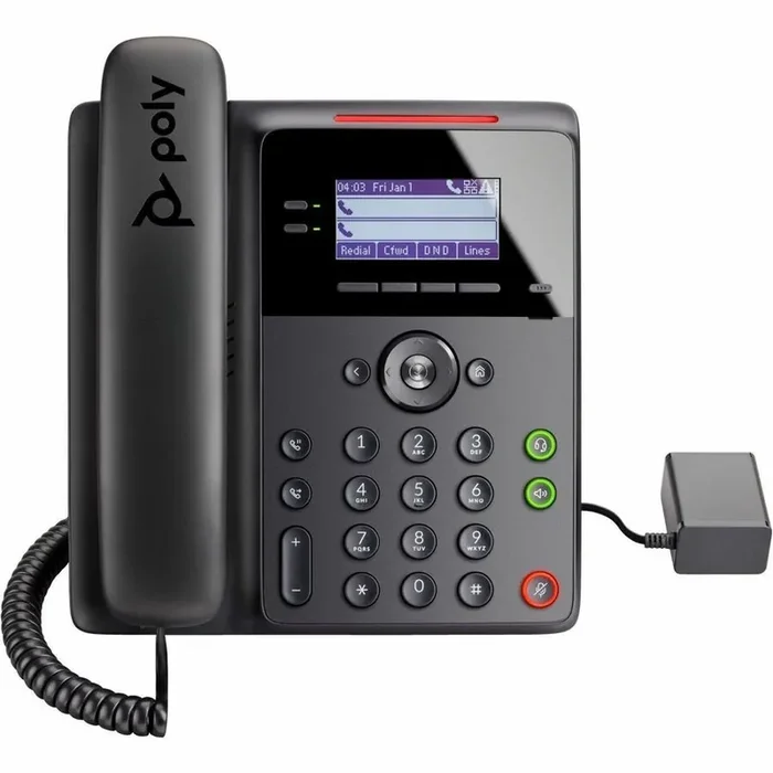 Poly Edge B30 IP Phone – Corded – Corded – Desktop, Wall Mountable – Black – VoIP – 2 x