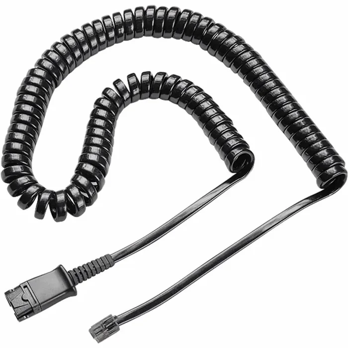 Poly M22 Replacement Coil Cord for Headset – 10 ft Quick Disconnect/RJ-11 Phone Cable for