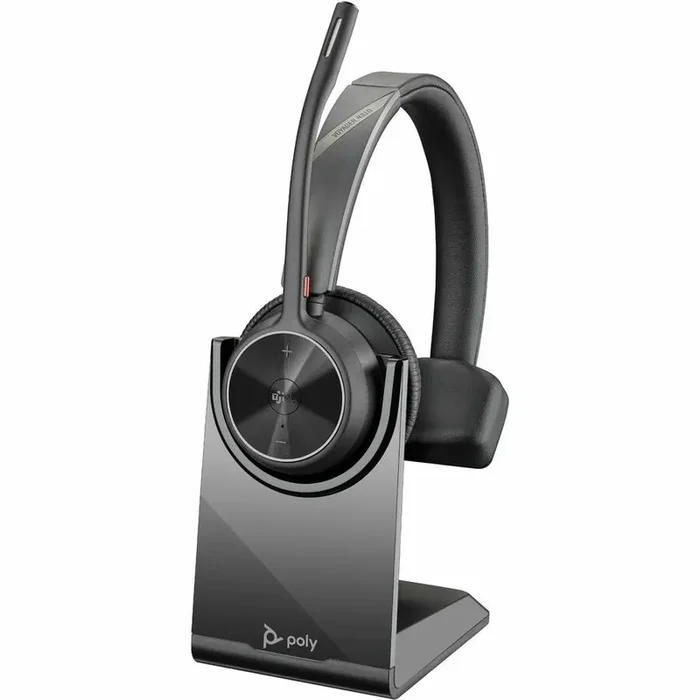Poly Voyager 4310 Microsoft Teams Certified USB-C Headset with Charge Stand – Siri,