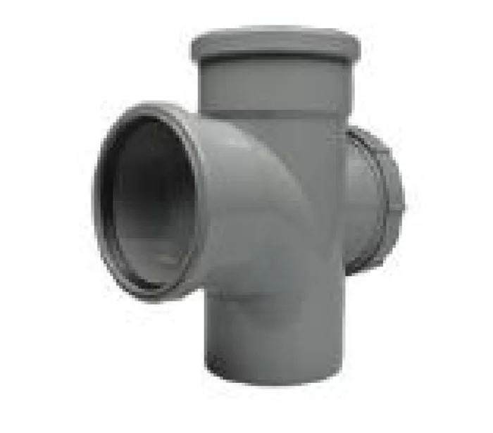 Pushfit Soil 92° Double Socket Access Branch 110mm Black