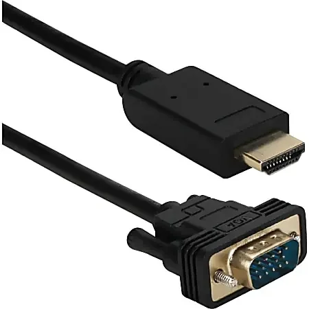 QVS 10ft HDMI to VGA Video Converter Cable – 10 ft HDMI/VGA A/V Cable – XHDV10