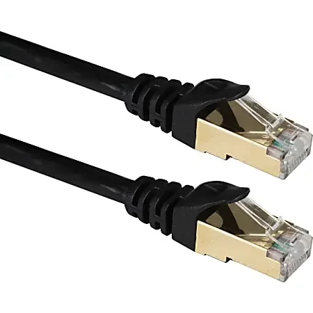 QVS 7ft CAT7 10Gbps S-STP Flexible Molded Patch Cord – 7 ft Category 7 Network Cable – CC71607