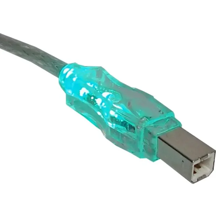 Qvs Usb 2.0 480Mbps Type A Male To B Male Translucent Cable With Leds Cc2209C-10Gnl