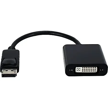 QVS Video Adapter – 1 x DisplayPort DisplayPort 1.1 Digital Audio/Video Male – 1 x DVI (Dual-Link) Video Female – Black