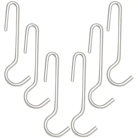 Range Kleen C59 6-Piece Chrome Narrow Pot Rack Hooks – for Utensil, Tool, Pot, Pot Rack, Pan – Chrome – 6 Piece