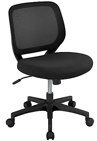 Realspace® Adley Mesh/Fabric Low-Back Task Office Chair, Black, BIFMA Compliant
